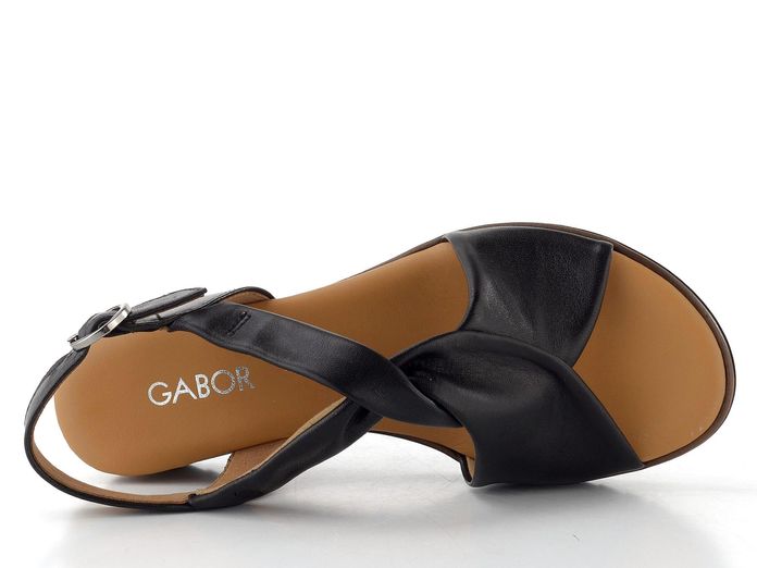 Gabor sandály na klínu schwarz 82.751.27