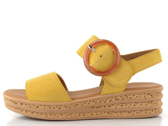 Gabor semišové sandály na platformě dark sole 84.550.13