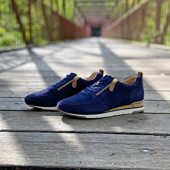 Gabor semišové sneakers tenisky bluette/cognac 63.431.16