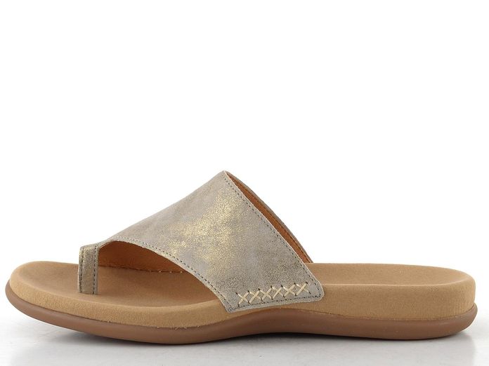 Gabor metalické béžové pantofle žabky 83.700.62