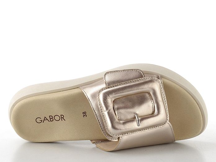 Gabor metalické pantofle na platformě puder 83.751.62