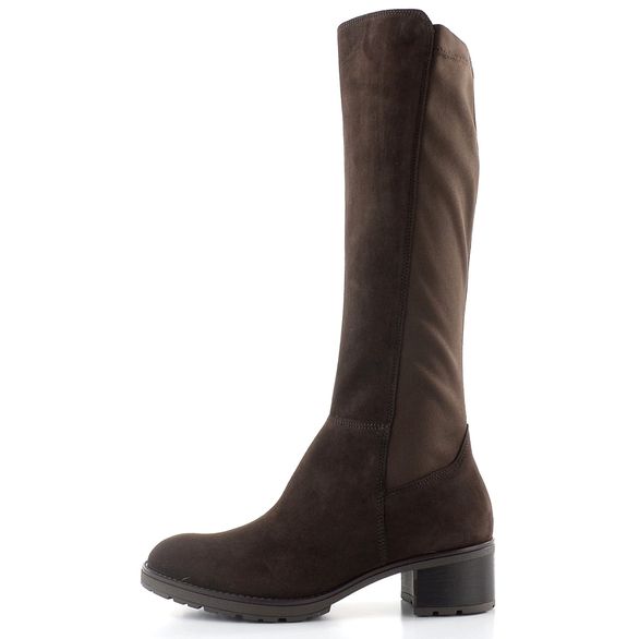 Gabor kozačky na podpatku vel. M-Stretch mocca/brown 8011.03.003
