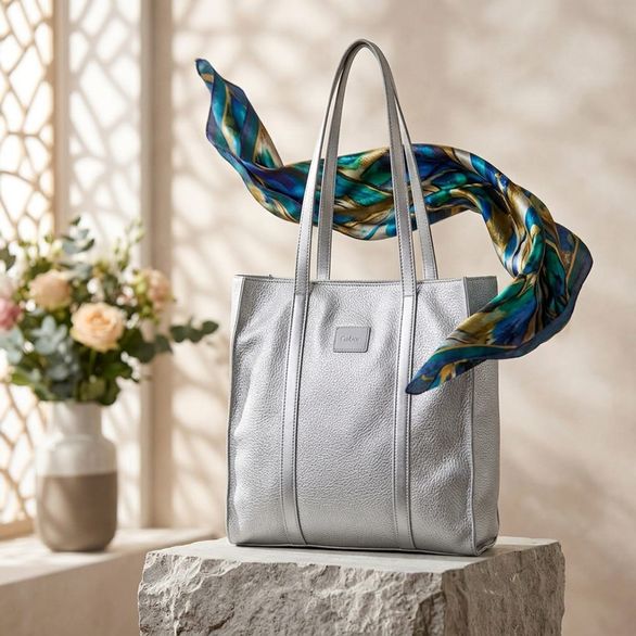 Gabor metalická shopper kabelka Elfie Silver 011639