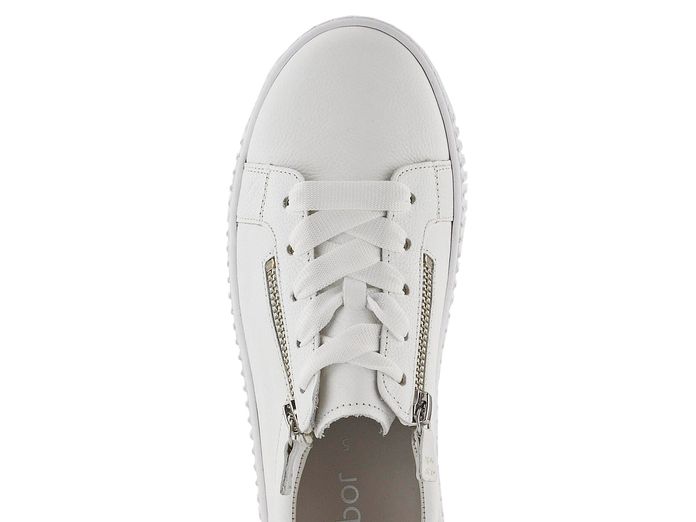 Gabor kožené sneakers se zipy bílé 83.334.21