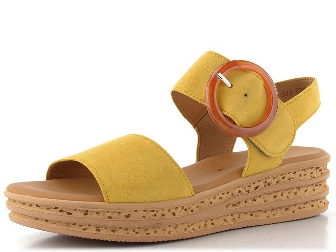 Gabor semišové sandály na platformě dark sole 84.550.13