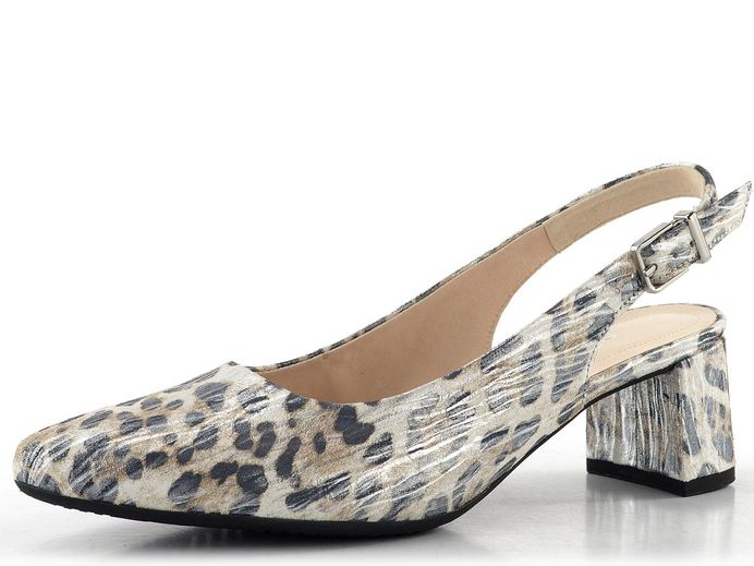 Gabor metalické lodičky se vzorem a volnou patou bianco 82.260.91