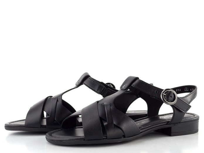 Gabor sandály na nízkém podpatku schwarz 82.794.57