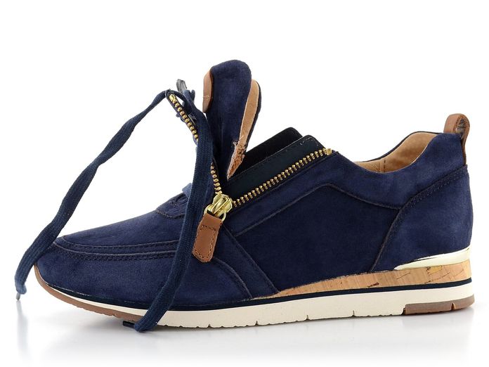Gabor semišové sneakers tenisky bluette/cognac 63.431.16