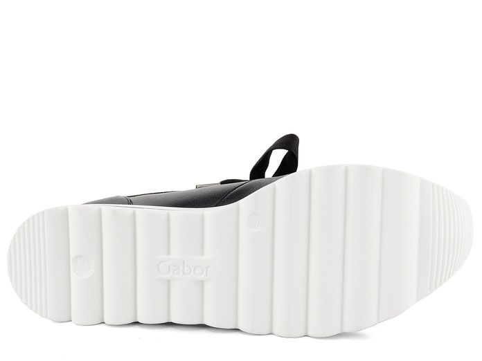 Gabor černé sneakers polobotky se širokými tkanicemi 43.412.27