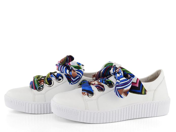 Gabor bílé sneakers tenisky s barevnými tkaničkami 43.330.20