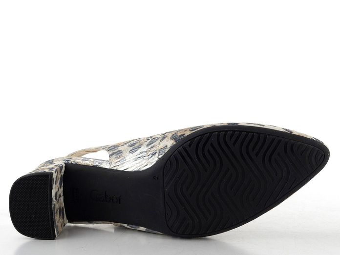 Gabor metalické lodičky se vzorem a volnou patou bianco 82.260.91