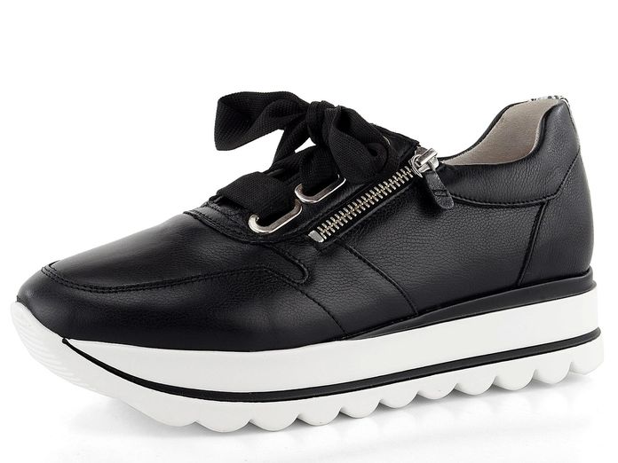 Gabor černé sneakers polobotky se širokými tkanicemi 43.412.27