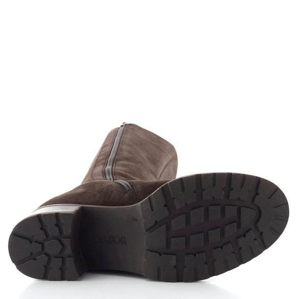 Gabor kozačky na podpatku vel. M-Stretch mocca/brown 8011.03.003