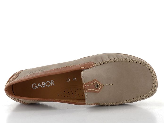 Gabor mokasíny s ozdobným šitím corda/new whisky 86.090.43