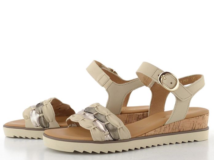 Gabor sandály na klínu beige 82.758.65