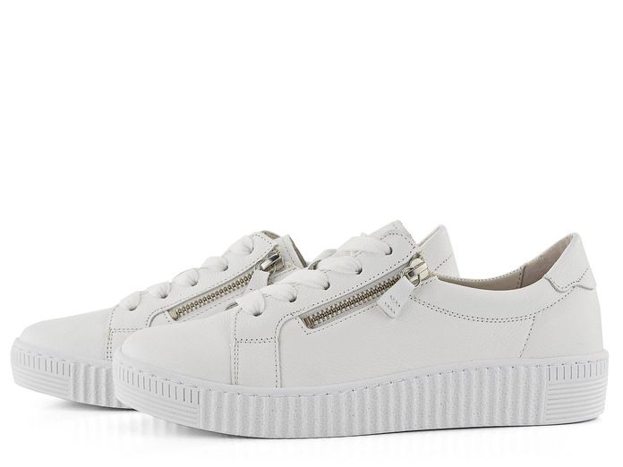 Gabor kožené sneakers se zipy bílé 83.334.21