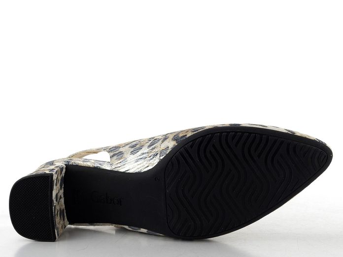 Gabor metalické lodičky se vzorem a volnou patou bianco 82.260.91