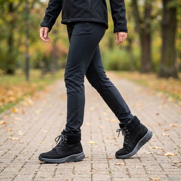 Gabor Rollingsoft šněrovací kožený kotník black 0802.02.001