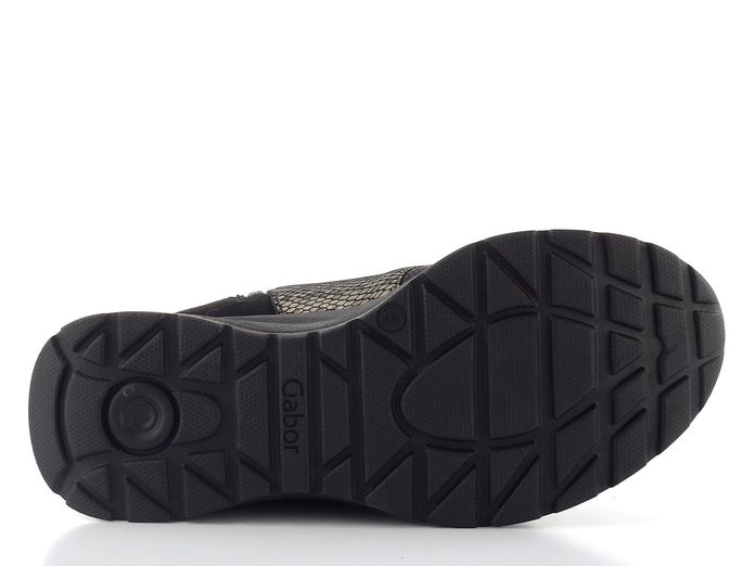 Gabor široký šněrovací kotník se zipem black/dark-grey 8004.01.001