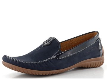 Gabor modré mokasíny s ozdobným šitím 86.090.26