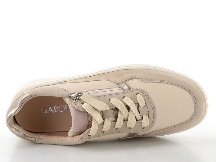 Gabor extra široké tenisky na platformě panna/oak/bloom 86.408.20