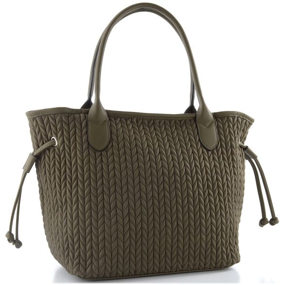 Gabor nylonová shopper kabelka Granada Quilt khaki 012888