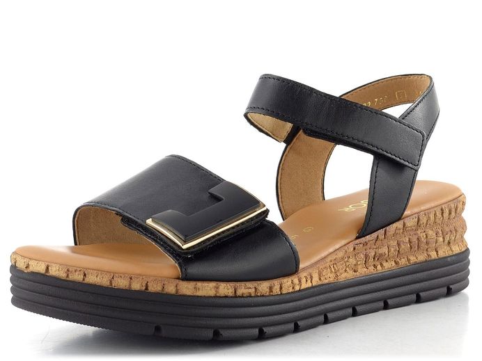 Gabor sandály na klínu schwarz 82.700.57