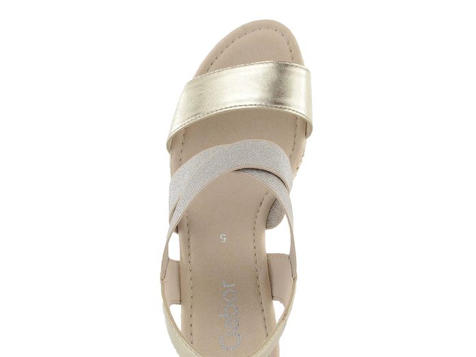 Gabor sandály na klínu Luxor light gold 45.799.22