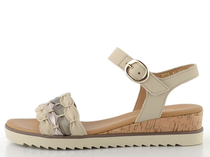 Gabor sandály na klínu beige 82.758.65