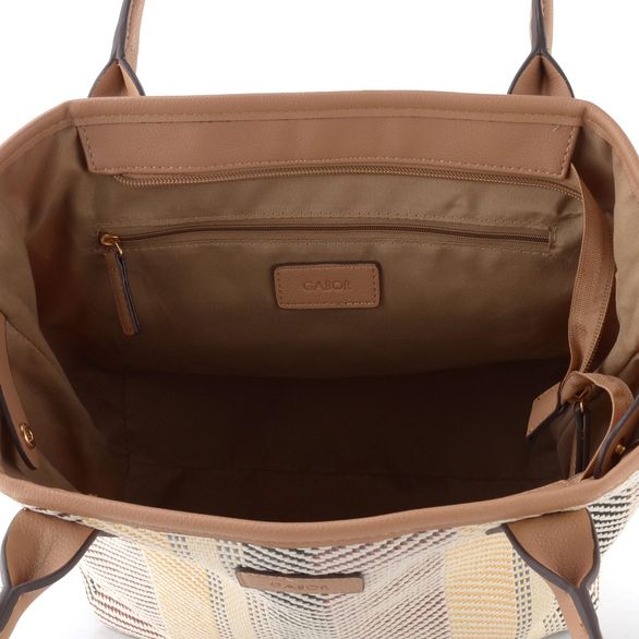 Gabor vytkávaná shopper kabelka Granada Denada mixed beige 012435