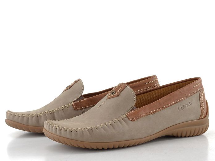 Gabor mokasíny s ozdobným šitím corda/new whisky 86.090.43