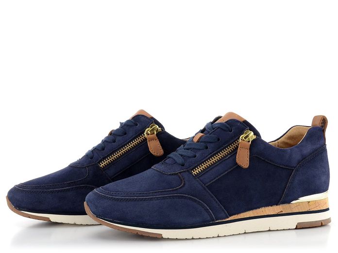 Gabor semišové sneakers tenisky bluette/cognac 63.431.16