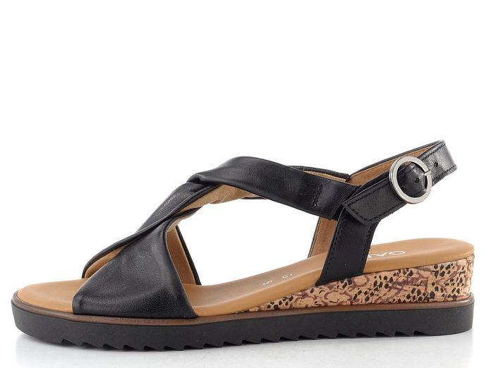 Gabor sandály na klínu schwarz 82.751.27