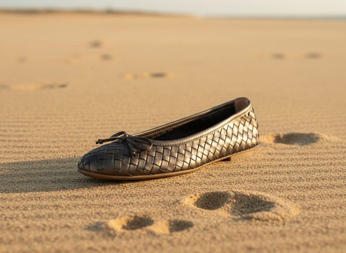 Gabor proplétané metalické baleríny smog 84.145.68