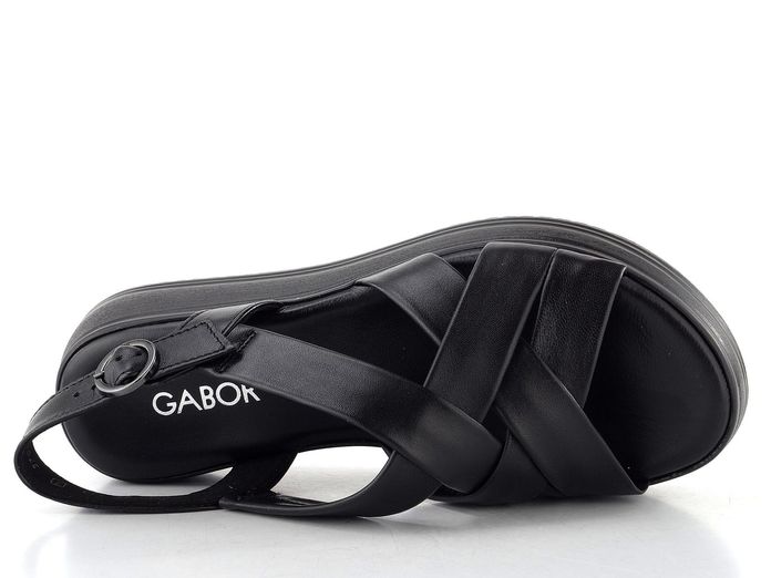 Gabor sandály na platformě černé 82.743.57