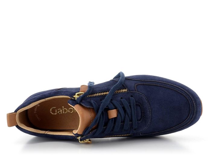 Gabor semišové sneakers tenisky bluette/cognac 63.431.16