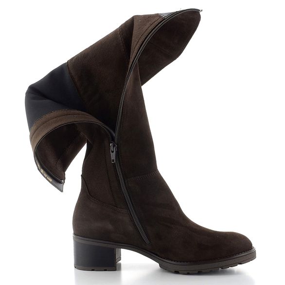 Gabor kozačky na podpatku vel. M-Stretch mocca/brown 8011.03.003
