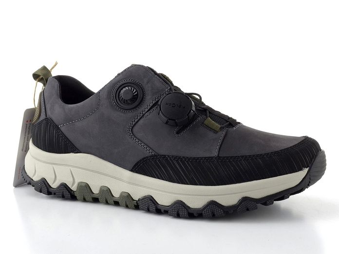 Gabor Rollingsoft pánské kožené polobotky iron/black 8005.15.03