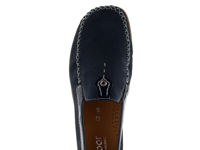 Gabor modré mokasíny s ozdobným šitím 26.090.26