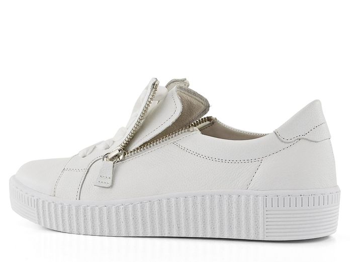 Gabor kožené sneakers se zipy bílé 83.334.21
