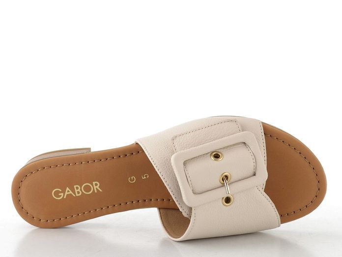 Gabor luxusní nízké pantofle se sponou creme 82.791.52