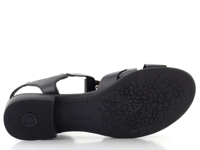 Gabor sandály na nízkém podpatku schwarz 82.794.57