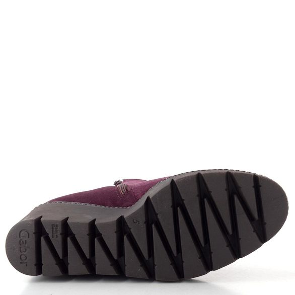 Gabor semišový kotník na klínku mulberry 8045.01.005