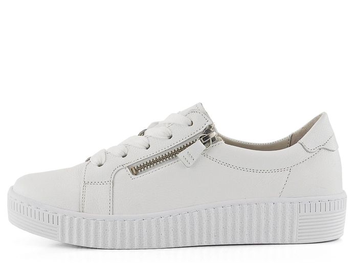 Gabor kožené sneakers se zipy bílé 83.334.21
