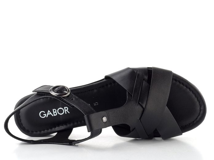 Gabor sandály na nízkém podpatku schwarz 82.794.57