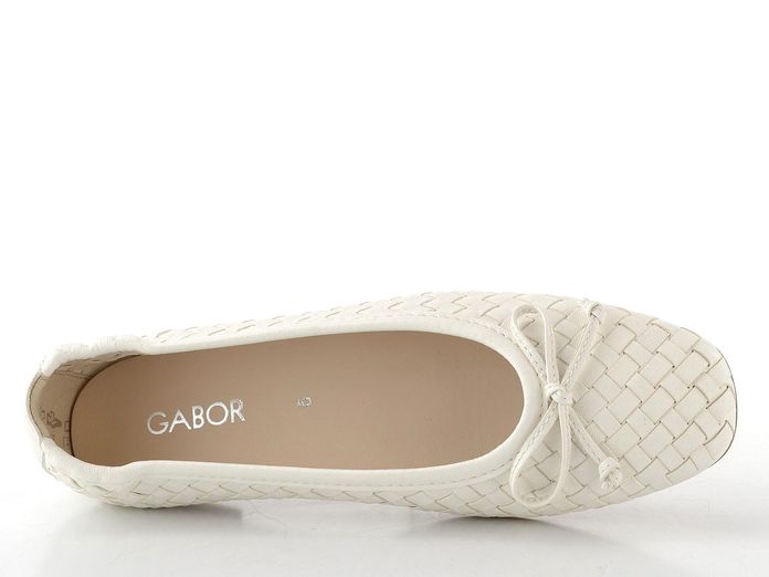 Gabor proplétané kožené baleríny latte 84.145.20