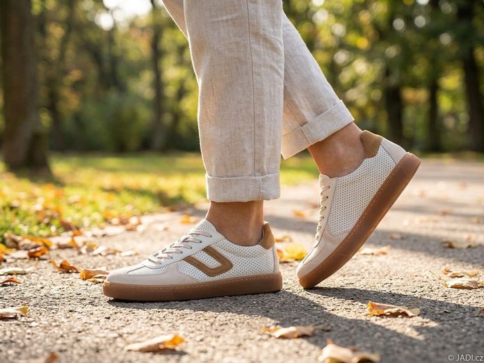 Gabor široké tenisky offwhite/walnut kombi 86.545.60