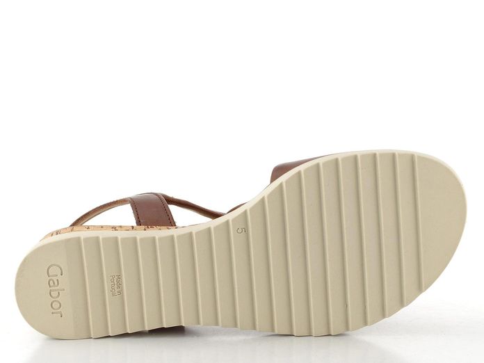 Gabor sandály na klínu camel 82.751.53