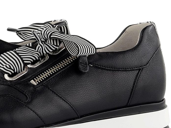 Gabor černé sneakers polobotky se širokými tkanicemi 43.412.27
