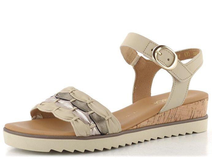 Gabor sandály na klínu beige 82.758.65